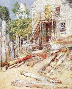 Childe Hassam Rigger's Shop at Provincetown, Mass oil on canvas